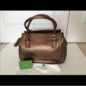NWT! Kate Spade Cheltenham Shiny Bronze Bag